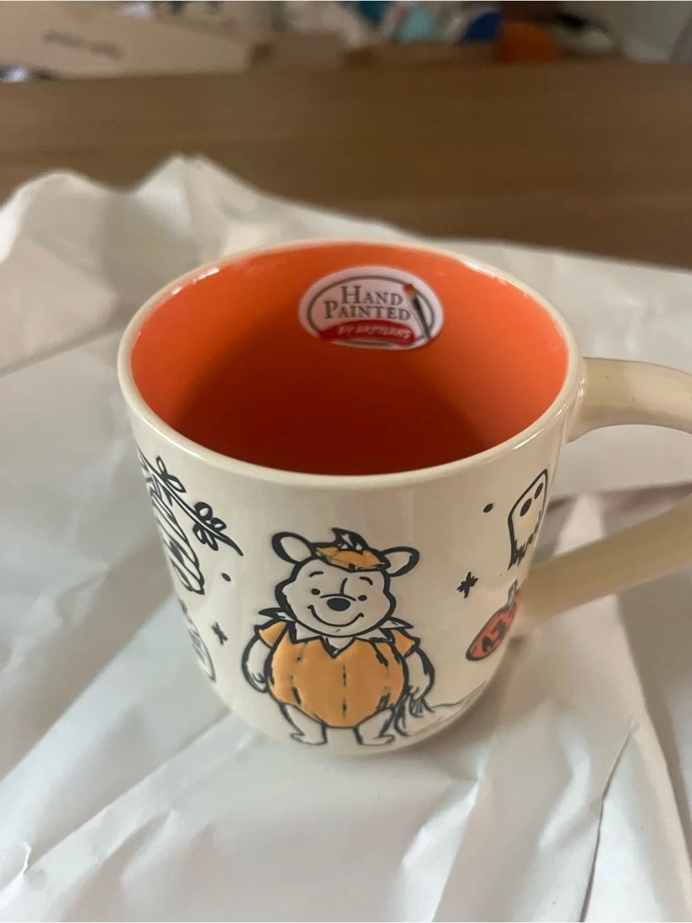 Cream Halloween Winnie-the-Pooh Pumpkin Mug